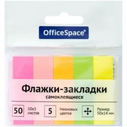 Блок липкий 5*14*50 21803 бумажные OfficeSpace