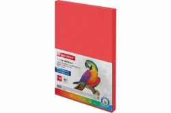 Бумага А-4 Brauberg 100л 80гр красная 116562