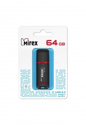 Флэш-диск MIREX KNIGHT BLACK 64GB  13600-FMUNT64