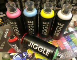 Краска в аэрозоли для граффити 520 мл графит JIGGLE