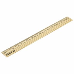 Линейка 25см деревянная 210799 STAFF