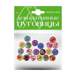 Пуговицы декоративные 2-179/08 цветочки /Альт/