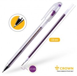 Ручка гелевая фиолетовая HJR-500H CROWN