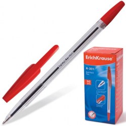 Ручка красная ЕК43186 1мм шарик.