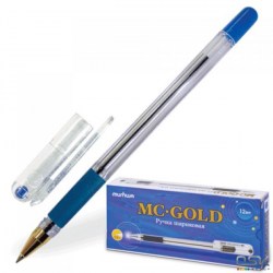 Ручка масляная MC GOLD BMC-02 синяя 0,5 мм