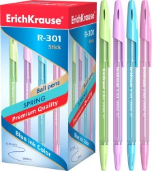 Ручка синяя ЕК31059 R301 Spring Stick шарик.