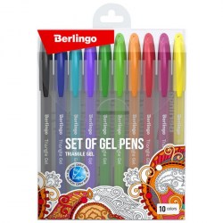 Ручки 10цв. гелевые 20210 Berlingo