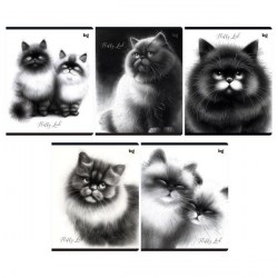 Тетрадь 48л Пушистые коты 63531 клетка BG