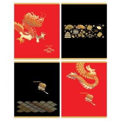 Тетрадь 80л Dragon 12070 клетка BG