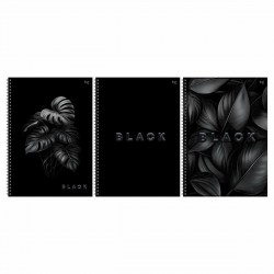 Тетрадь 96л А4 Just black 08659 клетка BG