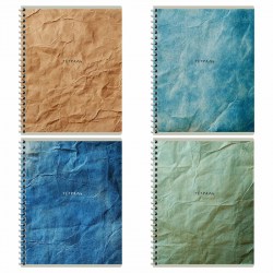 Тетрадь 96л Оттенки бумаги 08563 клетка на пружине BG