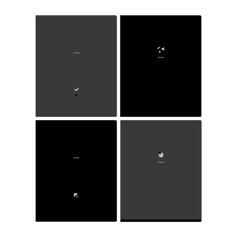 Тетрадь 48л Monocolor Black Concise 12234 клетка BG