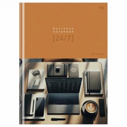 Бизнес-блокнот А4 64113 Офисный стиль клетка тверд.обложка BG