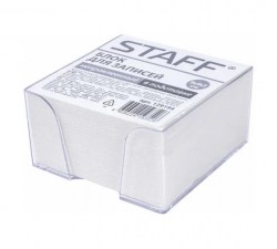 Блок 9*9*5см 129194 белый в подставке STAFF