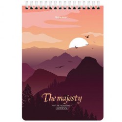 Блокнот А5 Majisty 114373 клетка на спирали Brauberg