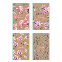 Блокнот А6 40л Floral 58703 на пружине BG