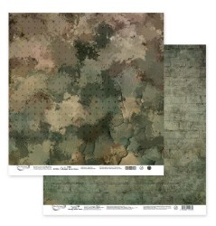 Бумага для скрапбукинга 20*20см Вокруг меня.Хаки Mr.Painter