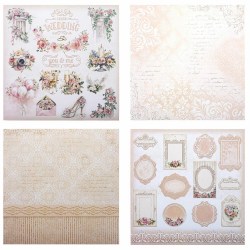 Бумага для скрапбукинга 30*30см Свадебная 665435 Остров сокровищ
