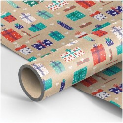 Бумага упаковочная 70*100см Крафт Meshu