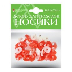 Декор для поделок Носики 2-779/06 красные винтовые /Альт/
