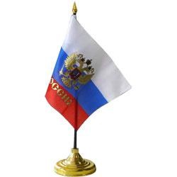 Флаг Россия настольный на подставке 15*22 3094