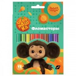 Фломастеры 12цв. Чебурашка 53015 Мульти-Пульти