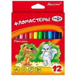 Фломастеры 12цв. Мультики 120822_12 Гамма
