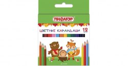 Карандаши 12цв. укороченные 181344 Пифагор