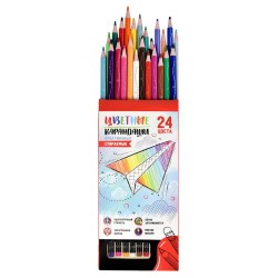 Карандаши 24цв. с ластиком стираемые 58634 Феникс