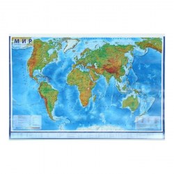 Карта Мира физическая 101*66см 1:29 000 000 KH038