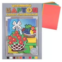 Картон цветной А3 Натюрморт 10цв 200гр НКЦ203/3