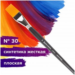 Кисть синтетика пл.30 длин.ручка 200676 Brauberg