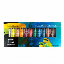Краска масляная 12 цв. Малевичъ 520006