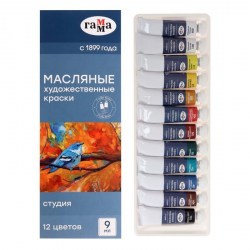 Краска масляная 12 цв. Студия 203007 Гамма