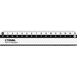 Линейка 15см 30485 бесцветная Стамм
