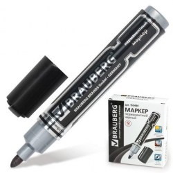 Маркер перм. 150480 черный круглый утолщен.Brauberg