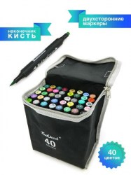 Маркеры набор 40 цв. CI-109 BRUSH тонкий+кисть