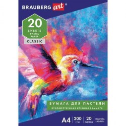 Папка д/пастели А-4 холст слоновая кость 126307 Brauberg