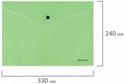 Папка на кнопке А4 270477 мятная Brauberg
