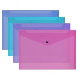 Папка на кнопке А4 ЕК47043 Vivid полупрозрачная