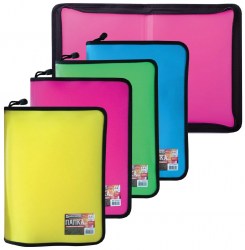 Папка на молнии А4 224054 неоновая 4цв. Brauberg