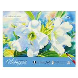 Планшет д/акварели А4 Цветы 59487 220гр Феникс