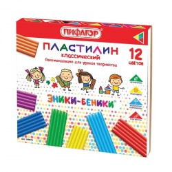 Пластилин 12цв. Эники-беники 106429 Пифагор