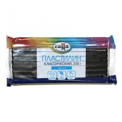 Пластилин 250 гр. черный 270818_06 /Гамма/