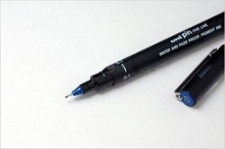 Ручка капил. UNI синяя 0,1мм PIN01-200
