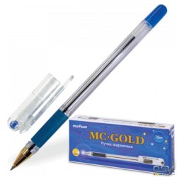 Ручка масляная MC GOLD синяя 0,5мм BMC-02 