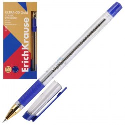 Ручка синяя ЕК61109 ULTRA-30 Gold шарик. 0,7мм