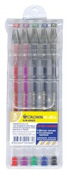 Ручки 5цв гелевые CROWN HJR-500