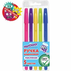 Ручки 5цв шарик. 143349 Юнландия