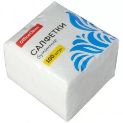 Салфетки белые 100л 234359 OfficeClean
